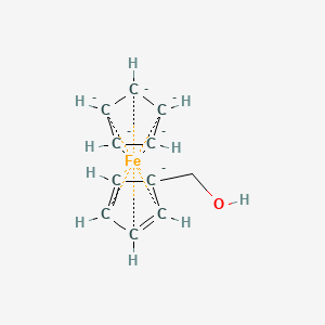 molecular formula C11H12FeO-6 B13785342 Cyclopenta-2,4-dien-1-ylmethanol;cyclopentane;iron 