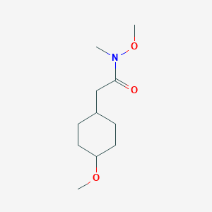 molecular formula C11H21NO3 B13785349 N-methoxy-2-(4-methoxycyclohexyl)-N-methylacetamide 