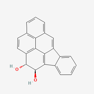 molecular formula C22H14O2 B13785357 trans-1,2-Dihydro-1,2-dihydroxyindeno(1,2,3-cd)pyrene CAS No. 99520-57-7