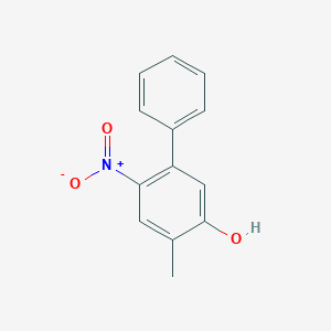 molecular formula C13H11NO3 B13785389 [1,1-Biphenyl]-3-ol,4-methyl-6-nitro- 