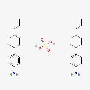 molecular formula C15H25NO4S B1378541 Bis(4-(4-propylcyclohexyl)aniline); sulfuric acid CAS No. 1610377-04-2