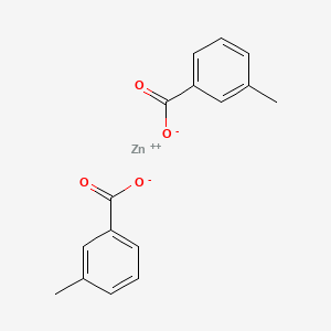 molecular formula C16H14O4Zn B13785426 Zinc m-toluate CAS No. 68092-46-6