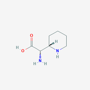 molecular formula C7H14N2O2 B13785435 2-Piperidineaceticacid,alpha-amino-,(alphaS,2S)-(9CI) 