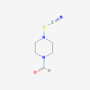 molecular formula C6H9N3OS B13785513 4-(Thiocyanato)piperazine-1-carbaldehyde CAS No. 73563-22-1
