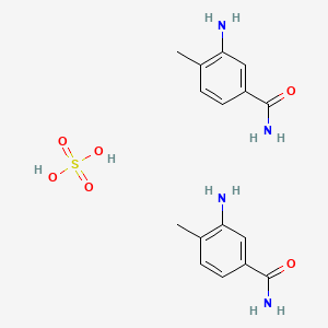 molecular formula C16H22N4O6S B13785580 3-amino-4-methylbenzamide;sulfuric acid CAS No. 67701-35-3
