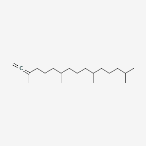 molecular formula C20H38 B13785644 1,2-Hexadecadiene, 3,7,11,15-tetramethyl- CAS No. 2437-92-5
