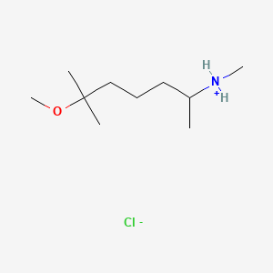 molecular formula C10H24ClNO B13785706 Hexylamine, 5-methoxy-N,1,5-trimethyl-, hydrochloride CAS No. 63765-91-3