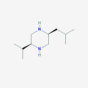 molecular formula C11H24N2 B13785751 (2S,5S)-2-(2-methylpropyl)-5-propan-2-ylpiperazine 