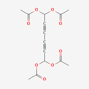 molecular formula C14H14O8 B13785756 1,6,6-triacetyloxyhexa-2,4-diynyl acetate CAS No. 67088-71-5