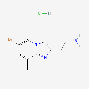 2-{6-Bromo-8-methylimidazo[1,2-a]pyridin-2-yl}ethan-1-amine hydrochloride