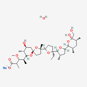 molecular formula C36H63NaO12 B13785837 Monensin sodium 100 microg/mL in Acetonitrile 