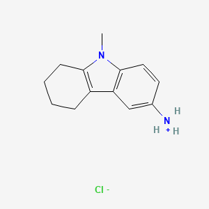 molecular formula C13H17ClN2 B13785842 Carbazole, 3-amino-9-methyl-5,6,7,8-tetrahydro-, hydrochloride CAS No. 64057-88-1