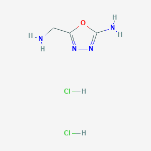 B1378587 5-(Aminomethyl)-1,3,4-oxadiazol-2-amine dihydrochloride CAS No. 89066-22-8