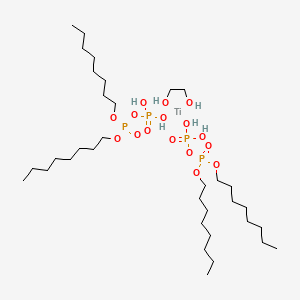 molecular formula C34H78O16P4Ti B13785888 Di-(dioctylpyrophosphato)ethylene titanate 