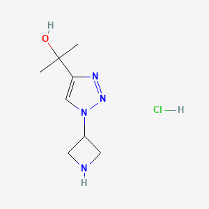 2-[1-(azetidin-3-yl)-1H-1,2,3-triazol-4-yl]propan-2-ol hydrochloride