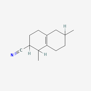 molecular formula C13H19N B13785930 1,2,3,4,5,6,7,8-Octahydro-1,6-dimethylnaphthalene-2-carbonitrile CAS No. 94386-56-8