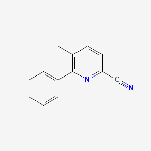 molecular formula C13H10N2 B13785931 5-Methyl-6-phenylpyridine-2-carbonitrile CAS No. 875293-76-8
