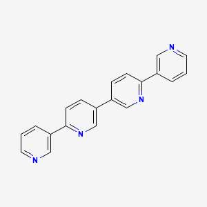molecular formula C20H14N4 B13785934 2-pyridin-3-yl-5-(6-pyridin-3-ylpyridin-3-yl)pyridine CAS No. 254902-22-2