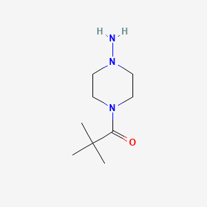 molecular formula C9H19N3O B13785968 1-(4-Aminopiperazin-1-yl)-2,2-dimethylpropan-1-one CAS No. 73742-60-6
