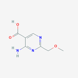 molecular formula C7H9N3O3 B1378598 4-Amino-2-(methoxymethyl)pyrimidine-5-carboxylic acid CAS No. 1603462-19-6
