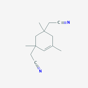 molecular formula C13H18N2 B13786001 2,2'-(1,3,5-Trimethylcyclohex-4-ene-1,3-diyl)diacetonitrile CAS No. 87614-63-9