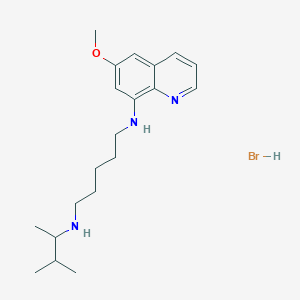 molecular formula C20H32BrN3O B13786005 N-(6-methoxyquinolin-8-yl)-N'-(3-methylbutan-2-yl)pentane-1,5-diamine;hydrobromide CAS No. 6935-39-3
