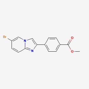 molecular formula C15H11BrN2O2 B13786023 4-(6-Bromo-imidazo[1,2-a]pyridin-2-yl)-benzoic acid methyl ester 