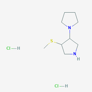 3-(Methylsulfanyl)-4-(pyrrolidin-1-yl)pyrrolidine dihydrochloride