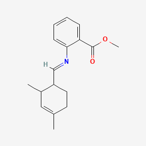 molecular formula C17H21NO2 B13786055 Benzoic acid, 2-(((2,4-dimethyl-3-cyclohexen-1-yl)methylene)amino)-, methyl ester CAS No. 68845-02-3