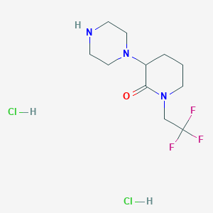 3-(Piperazin-1-yl)-1-(2,2,2-trifluoroethyl)piperidin-2-one dihydrochloride