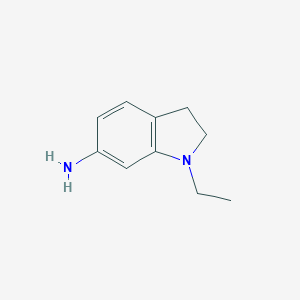 molecular formula C10H14N2 B137861 1-乙基-2,3-二氢-1H-吲哚-6-胺 CAS No. 143543-67-3