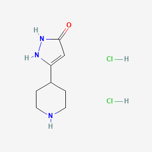 5-(piperidin-4-yl)-2,3-dihydro-1H-pyrazol-3-one dihydrochloride