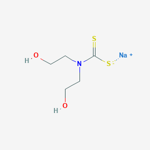 molecular formula C5H10NNaO2S2 B13786139 Sodium bis(2-hydroxyethyl)dithiocarbamate CAS No. 2801-04-9