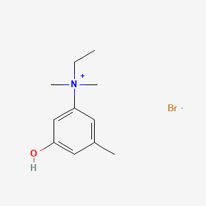 molecular formula C11H18BrNO B13786229 Dimethylethyl(5-hydroxy-m-tolyl)ammonium bromide CAS No. 66941-39-7