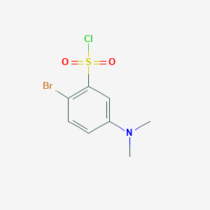 molecular formula C8H9BrClNO2S B1378625 2-Bromo-5-(dimethylamino)benzene-1-sulfonyl chloride CAS No. 1421603-53-3