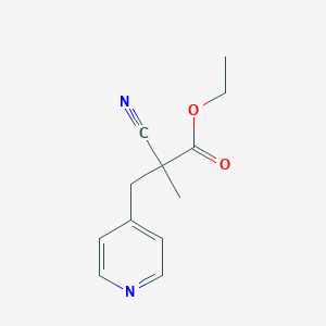 Ethyl 2-cyano-2-methyl-3-(pyridin-4-yl)propanoate