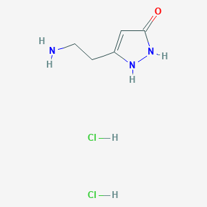 5-(2-aminoethyl)-2,3-dihydro-1H-pyrazol-3-one dihydrochloride