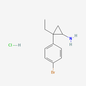 2-(4-Bromophenyl)-2-ethylcyclopropan-1-amine hydrochloride