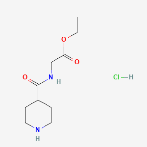 Ethyl 2-(piperidin-4-ylformamido)acetate hydrochloride