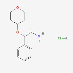 4-(2-Amino-1-phenylpropoxy)oxane hydrochloride
