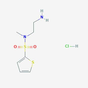 molecular formula C7H13ClN2O2S2 B1378648 N-(2-aminoethyl)-N-methylthiophene-2-sulfonamide hydrochloride CAS No. 1423025-69-7
