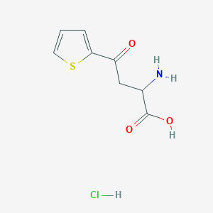molecular formula C8H10ClNO3S B1378649 2-Amino-4-oxo-4-(thiophen-2-yl)butanoic acid hydrochloride CAS No. 1423029-16-6