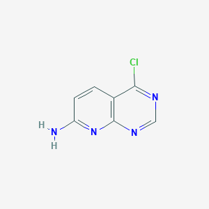 molecular formula C7H5ClN4 B1378650 4-Chloropyrido[2,3-d]pyrimidin-7-amine CAS No. 1423034-11-0