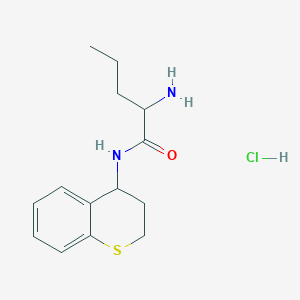 molecular formula C14H21ClN2OS B1378656 2-amino-N-(3,4-dihydro-2H-1-benzothiopyran-4-yl)pentanamide hydrochloride CAS No. 1423024-84-3