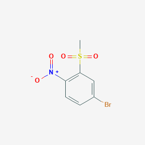 molecular formula C7H6BrNO4S B1378657 4-Bromo-2-methanesulfonyl-1-nitrobenzene CAS No. 1423033-81-1