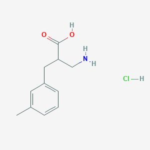 molecular formula C11H16ClNO2 B1378659 3-Amino-2-[(3-methylphenyl)methyl]propanoic acid hydrochloride CAS No. 1423025-26-6