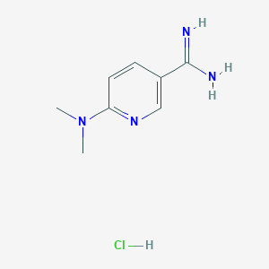 molecular formula C8H13ClN4 B1378660 6-(Dimethylamino)pyridine-3-carboximidamide hydrochloride CAS No. 1423024-12-7