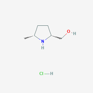 molecular formula C6H14ClNO B1378663 [(2R,5R)-5-methylpyrrolidin-2-yl]methanol hydrochloride CAS No. 1807888-09-0