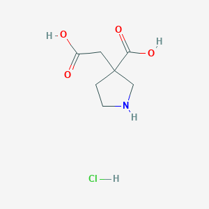 3-(Carboxymethyl)pyrrolidine-3-carboxylic acid hydrochloride