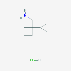 molecular formula C8H16ClN B1378674 (1-环丙基环丁基)甲胺盐酸盐 CAS No. 1423026-26-9